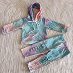 Tie Dye Slit Pants Set