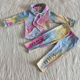 Tie Dye Slit Pants Set